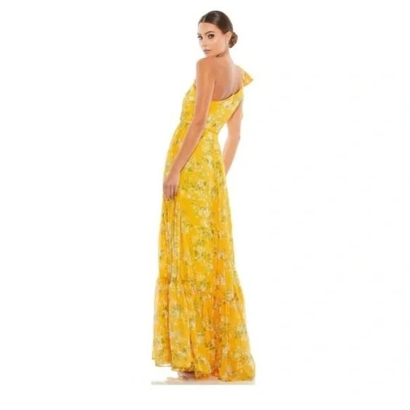 Mac Duggal Yellow Floral Maxi Dress - Picture 4 of 9